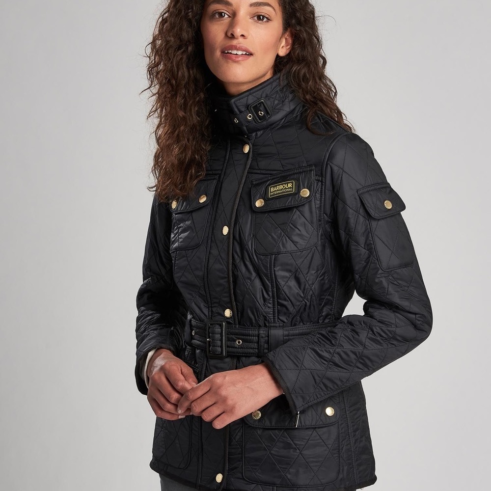 Barbour Black International Polarquilt Jacket US6